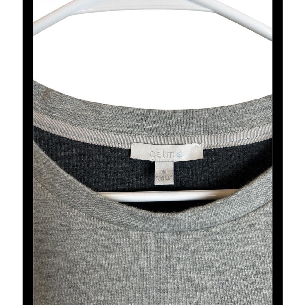 Calme Johnny Was Gray Zipped Pocket Fleece Sweater Dress Size XL - Picture 4 of 7